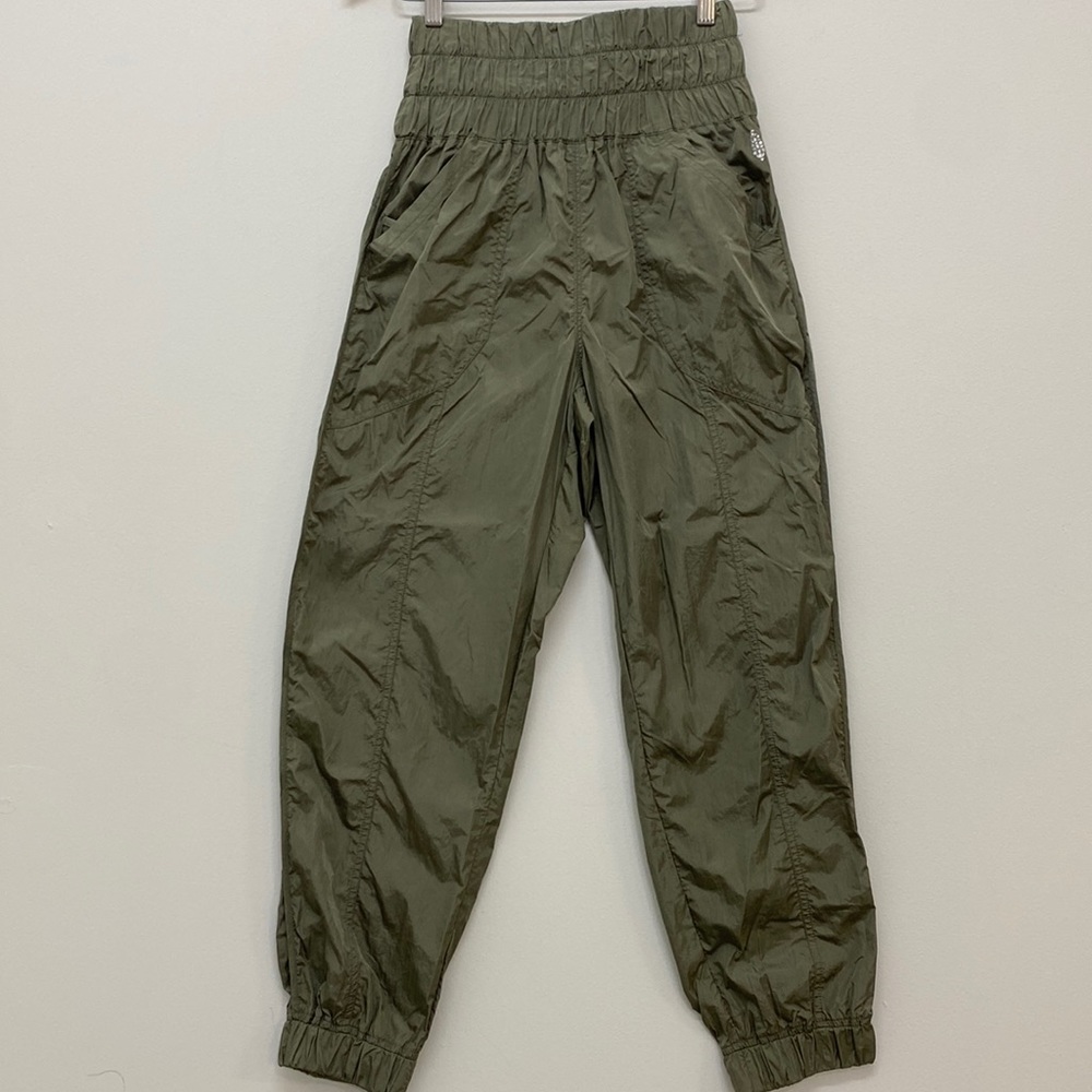 Free People The Way Home Jogger Pants Women's Small Pull On Green - Picture 1 of 10